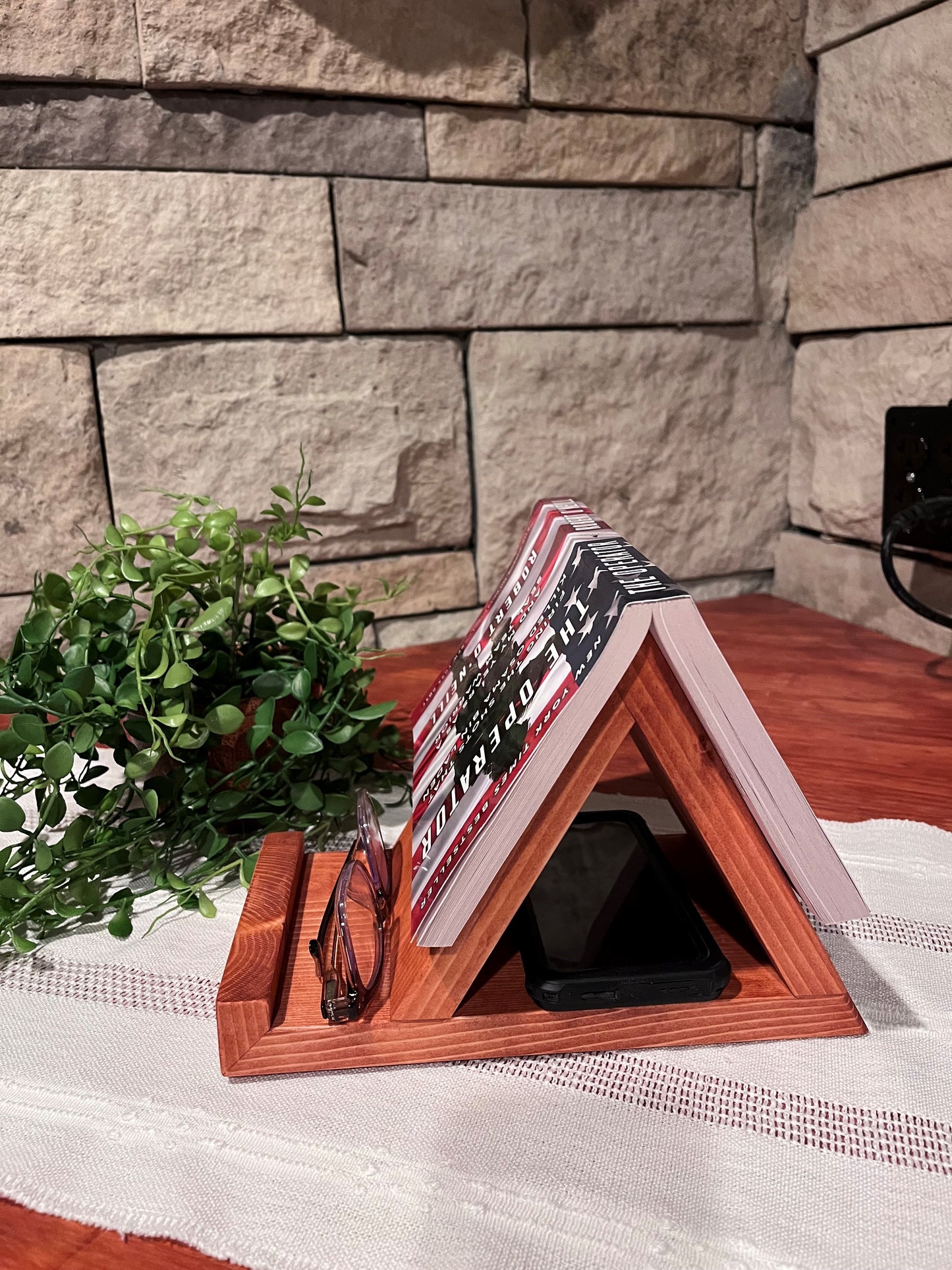 Handcrafted Wooden Book Page Holder