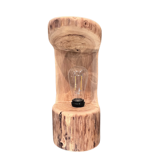 Rustic Handcrafted Wooden Log Lamp – One of a Kind - Rustic Lighting - Farmhouse Decor